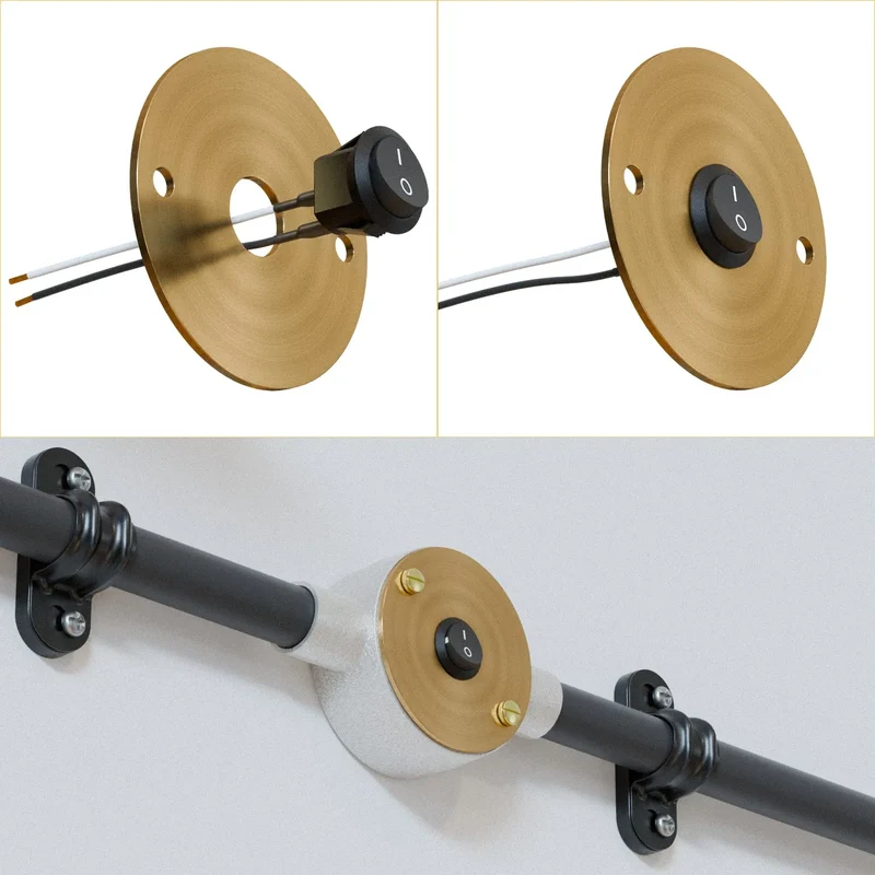 Leerrohrdeckel 14 mm Mittelloch Schalterverschraubung Abdeckungen für Klemmenkästen ~3235