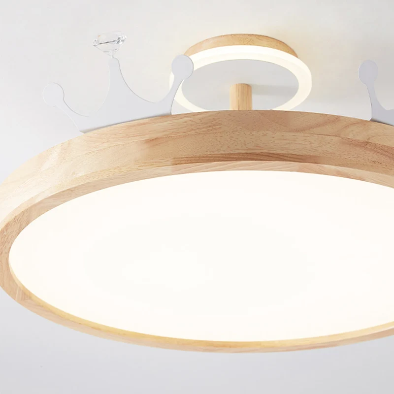 Ceiling Light Wood Chandelier Creative Semi Flush Mount
