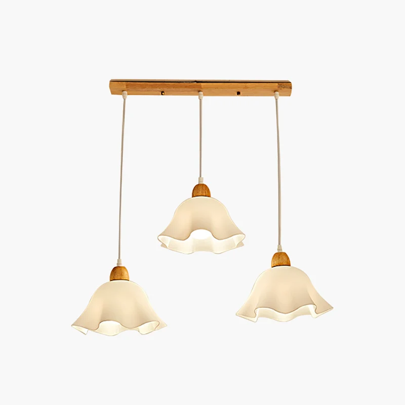 Pendant Light Nordic Wood Acrylic Flower for Dining Room