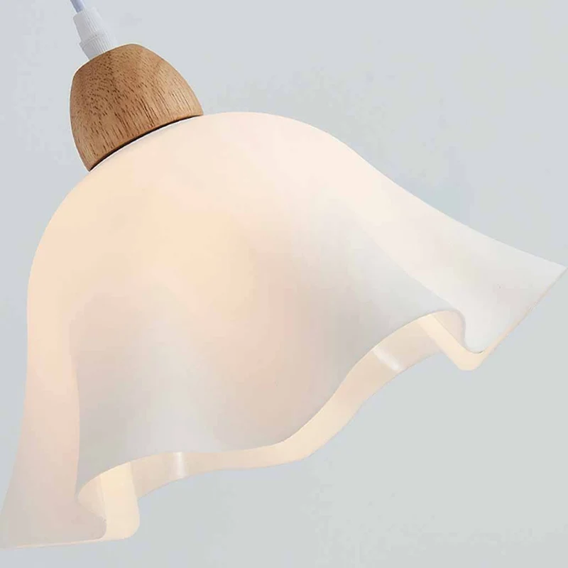 Pendant Light Nordic Wood Acrylic Flower for Dining Room
