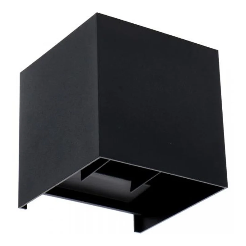 LED-Würfel-Wandleuchte 6W | Vom Dimmen zum Warmen | IP65 | Schwarz | 2000–3000 K