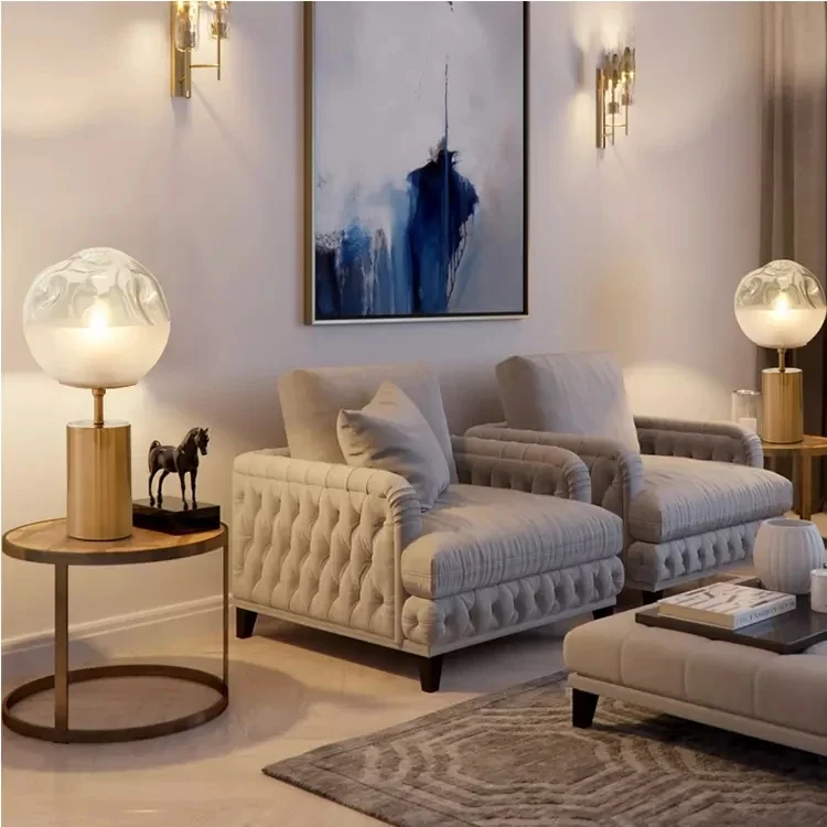 Verstellbare Nachttischlampe aus Glas und Metall, zeitlos schick – Orys