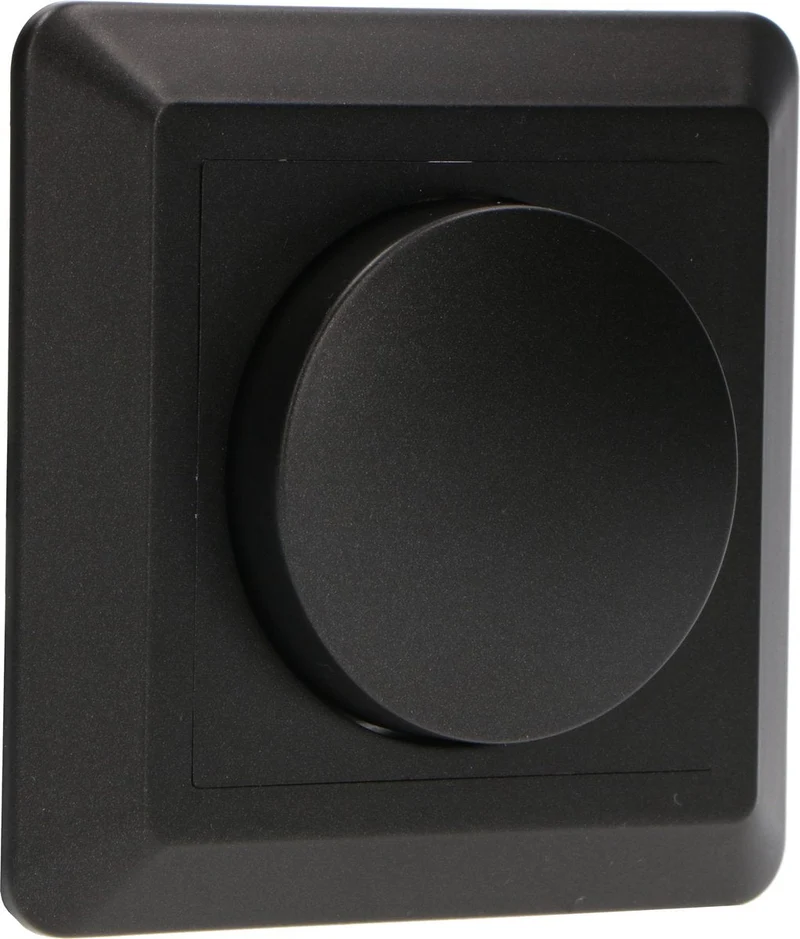 Dimmer mit Design-Abdeckung schwarz matt für LED und Halogen bis 250W - LED's Light