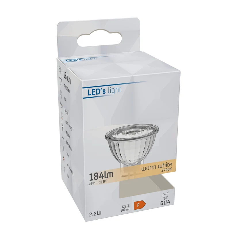LED Spot GU4 2,3W warmweiß Klar MR11 - LED's Light