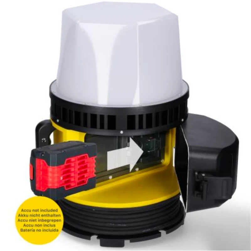LED-Baustrahler 80W für 18V Werkzeugakkus o. Netzbetrieb IP55 - LED's Work