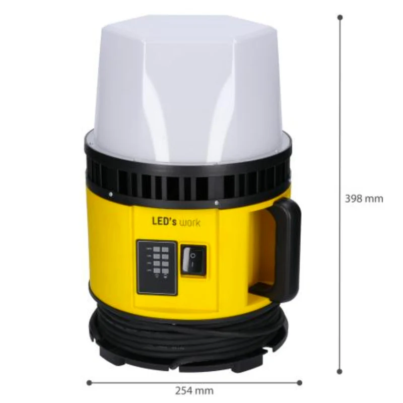 LED-Baustrahler 80W für 18V Werkzeugakkus o. Netzbetrieb IP55 - LED's Work