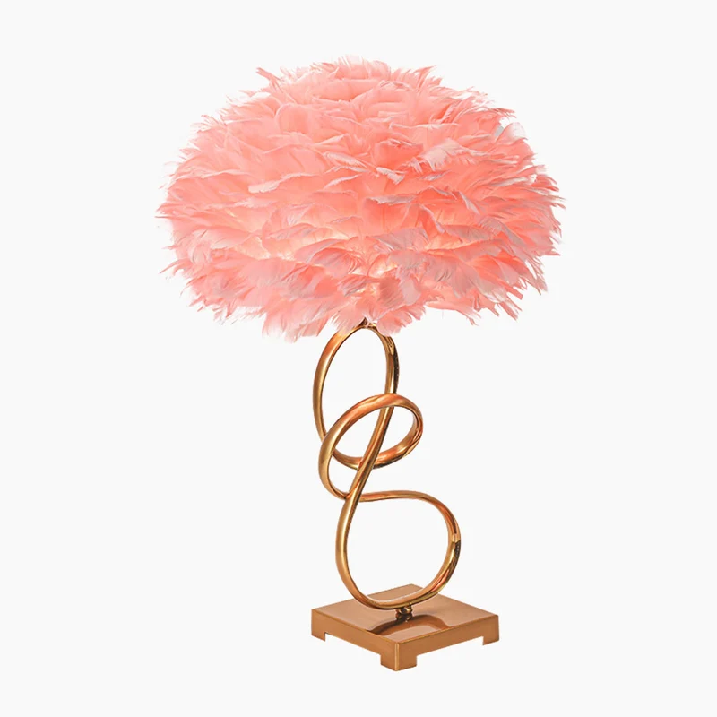 Feather Table Lamp Nordic Style Spiral, 3 Colors