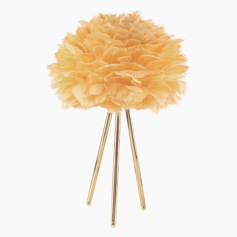 Feather Table Lamp Nordic Style Tripod, 2 Colors