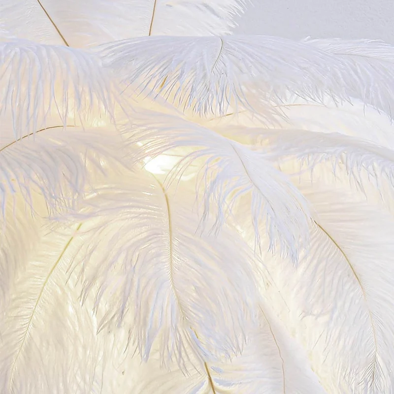 Ostrich Feather Table Lamp Minimalist, 3 Colors