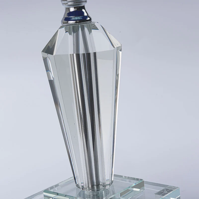 Feather Table Lamp Romantic Diamond Crystal, Pink/Blue