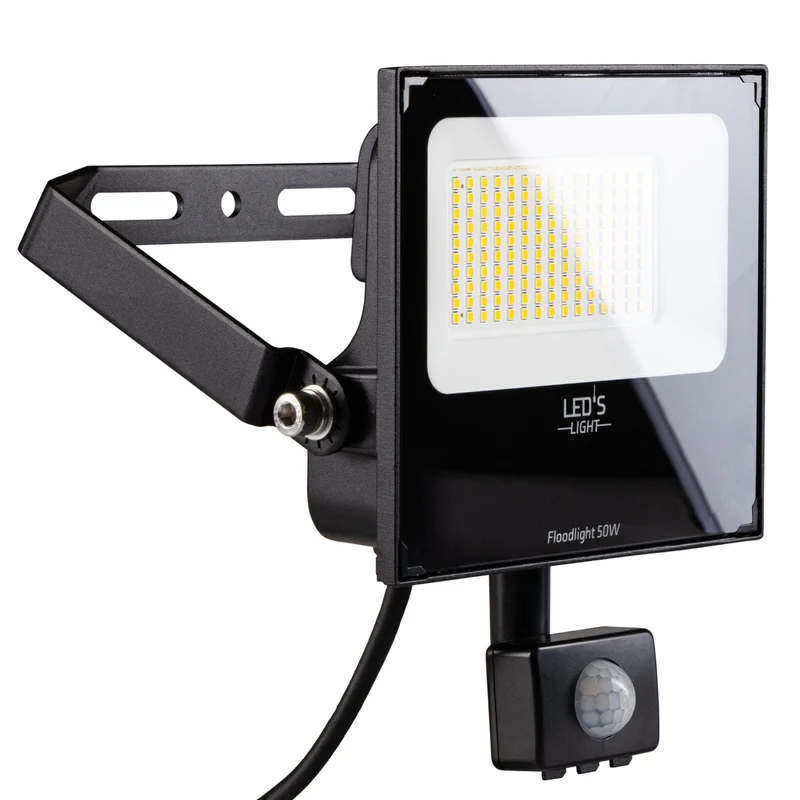 LED-Strahler mit Bewegungsmelder schwarz 50W neutralweiß IP65 - LED's Light