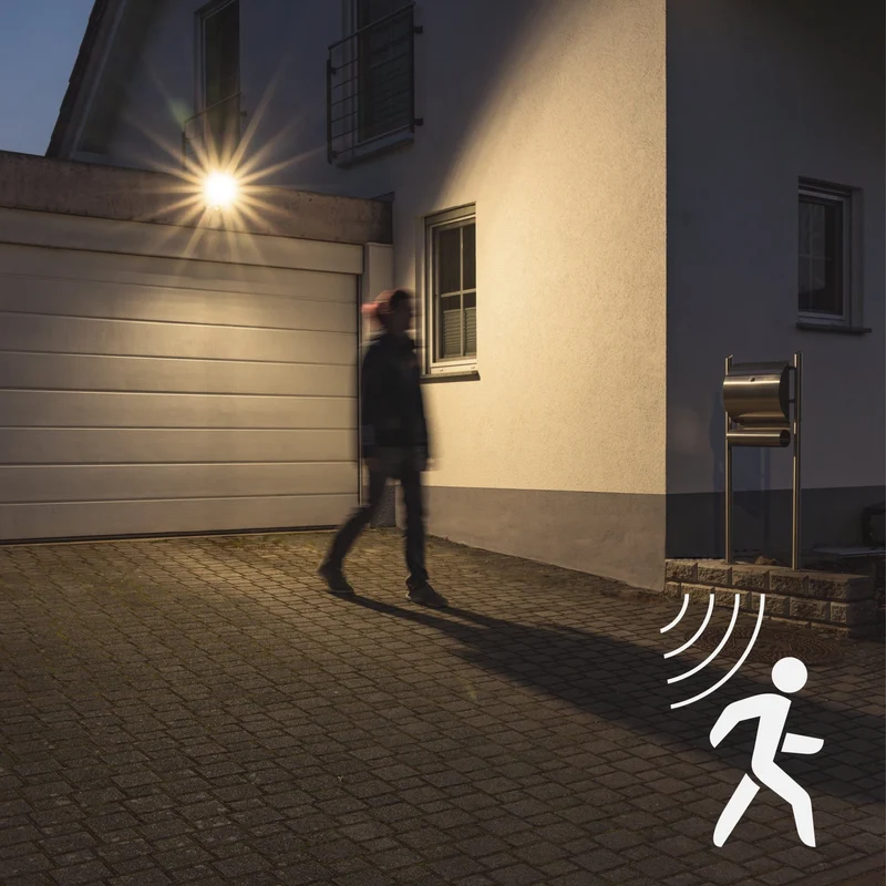 LED-Strahler mit Bewegungsmelder schwarz 50W neutralweiß IP65 - LED's Light