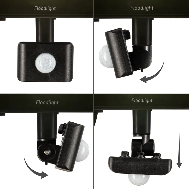 LED-Strahler mit Bewegungsmelder schwarz 50W neutralweiß IP65 - LED's Light