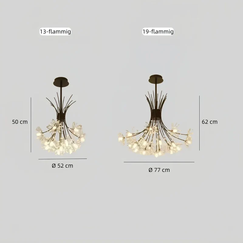 Moderne Kronleuchter für das Esszimmer mit Blüten-Design