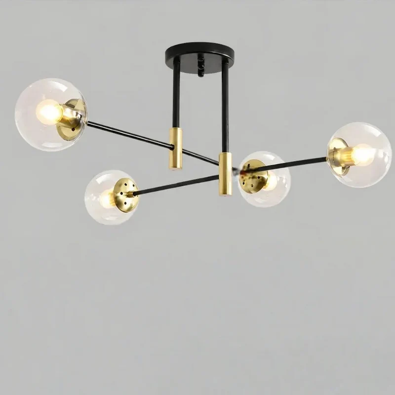 Moderne Mehrflammige LED-Deckenleuchte im Kugel-Design für das Wohnzimmer