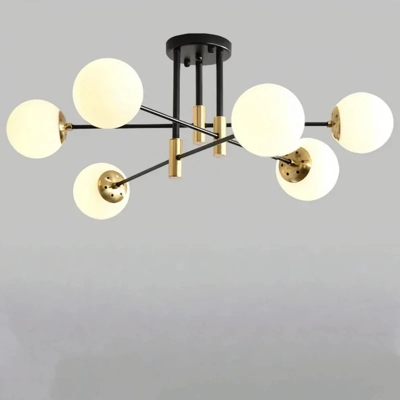 Moderne Mehrflammige LED-Deckenleuchte im Kugel-Design für das Wohnzimmer
