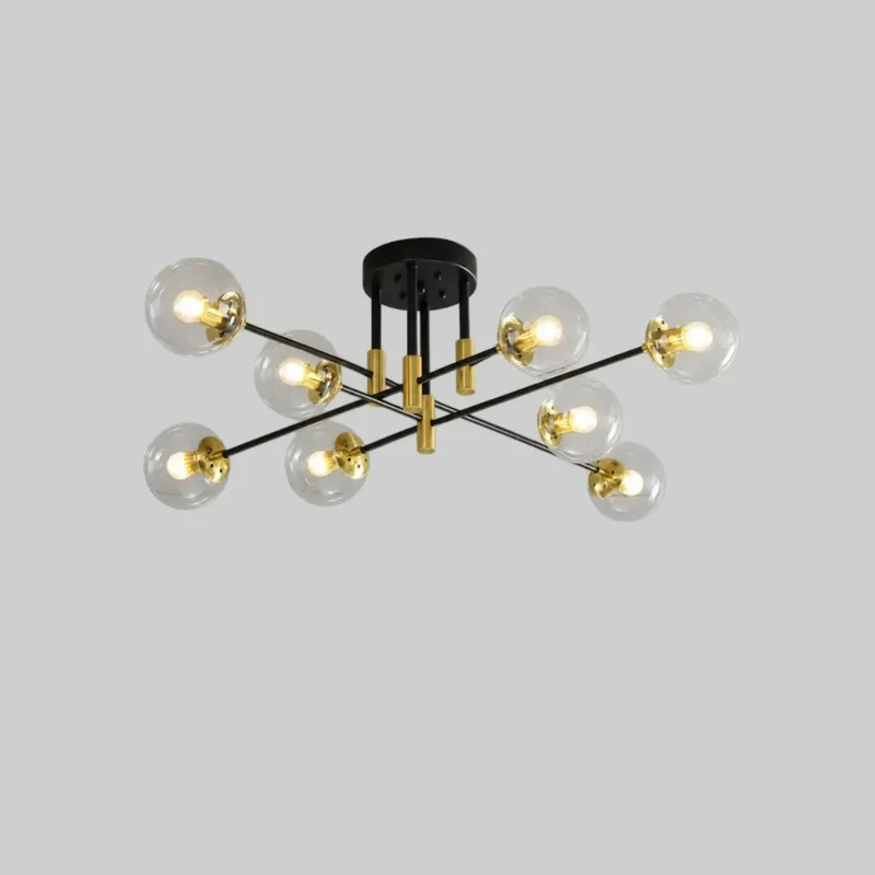 Moderne Mehrflammige LED-Deckenleuchte im Kugel-Design für das Wohnzimmer