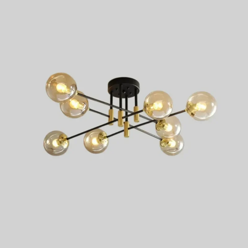 Moderne Mehrflammige LED-Deckenleuchte im Kugel-Design für das Wohnzimmer