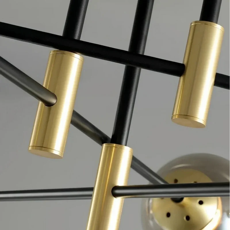 Moderne Mehrflammige LED-Deckenleuchte im Kugel-Design für das Wohnzimmer