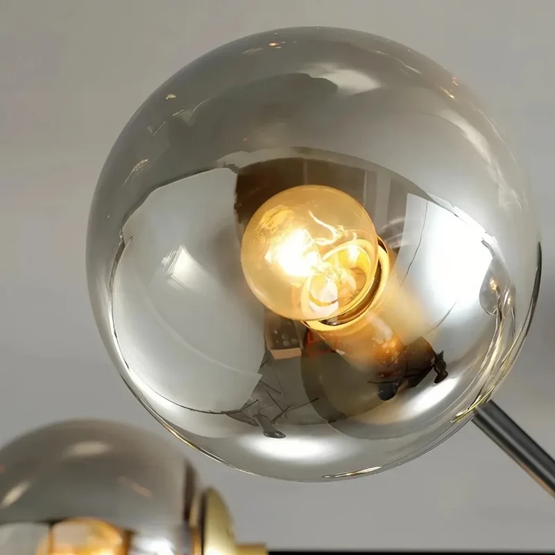 Moderne Mehrflammige LED-Deckenleuchte im Kugel-Design für das Wohnzimmer