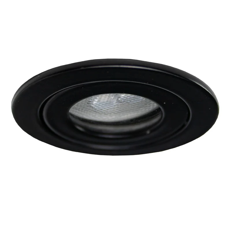 Schwarzer Mini-Badezimmer-Einbaustrahler | Ø42mm | Wasserbeständig | Single | runden