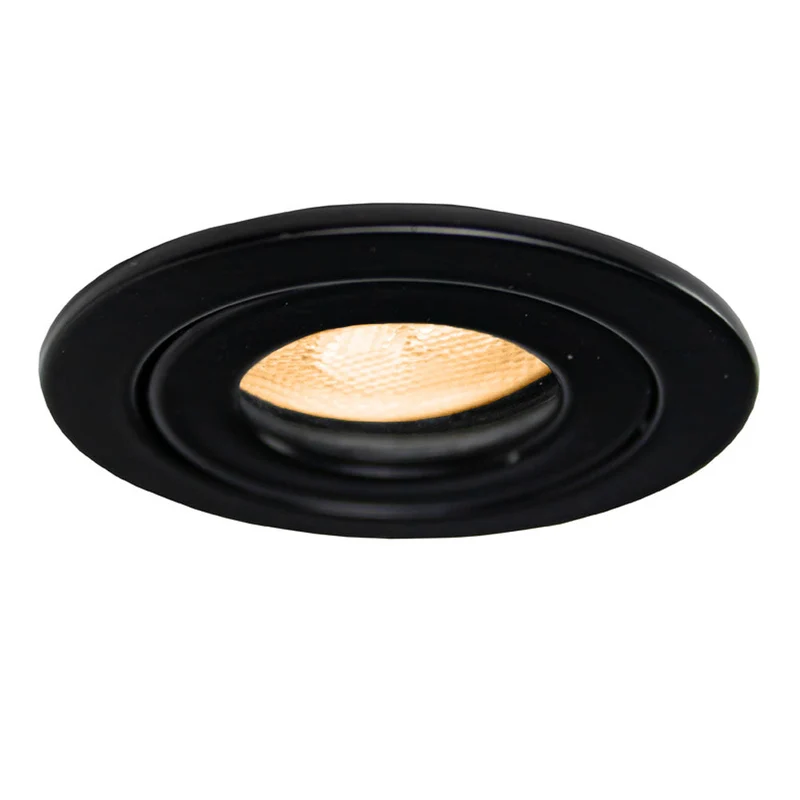 Schwarzer Mini-Badezimmer-Einbaustrahler | Ø42mm | Wasserbeständig | Single | runden