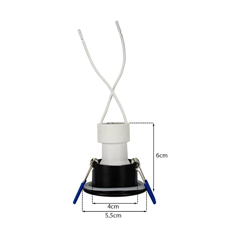 Schwarzer Mini-Badezimmer-Einbaustrahler | Ø42mm | Wasserbeständig | Single | runden