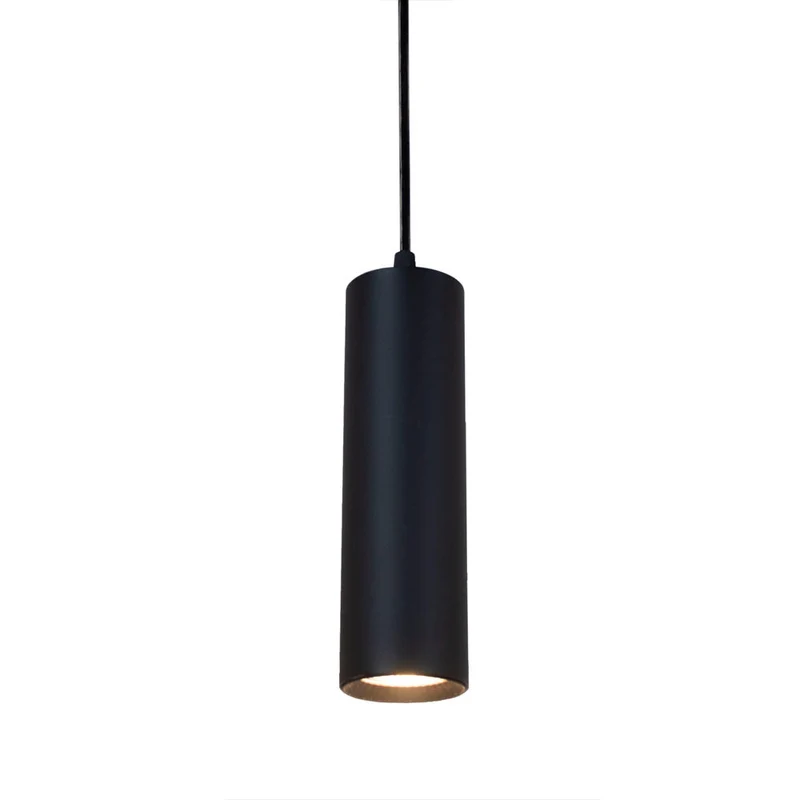 1-Phasen-Hängelampe 29cm mit GU10-Fassung | Schwarz | 1 Meter
