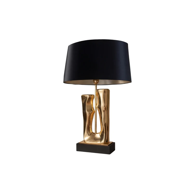 Stellan Lampe – Visueller Komfort in Gold & Schwarz – Elegante und skulpturale Ausführung
