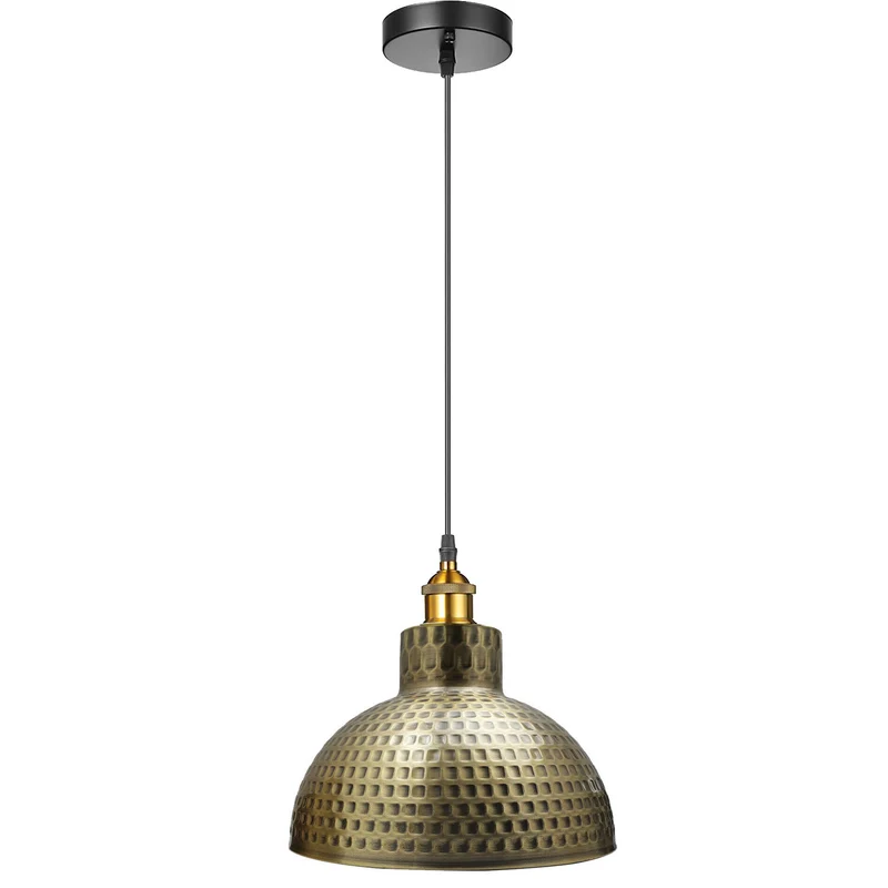 Retro Moroccan Pendelleuchte Messing Gehämmert E27 ~3205