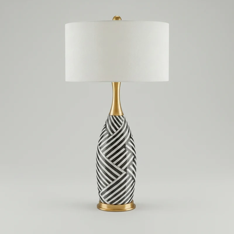 Schicke Tischlampe im modernen und wilden Stil – Zebra