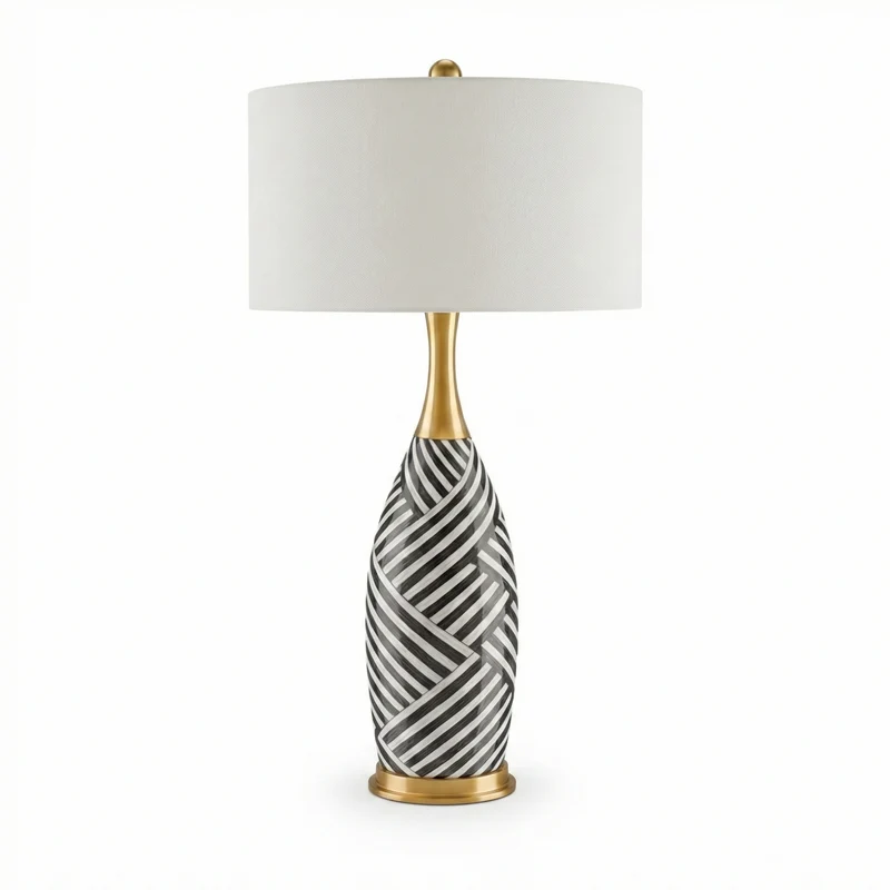 Schicke Tischlampe im modernen und wilden Stil – Zebra