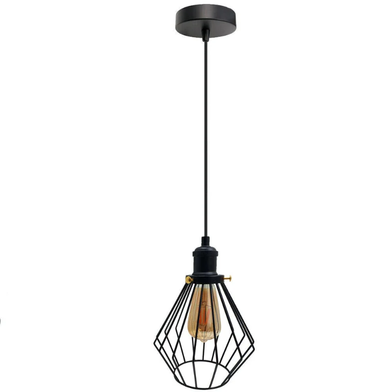 LEDSONE Industrial Pendelleuchte mit Drahtkäfig Schirm ~3175
