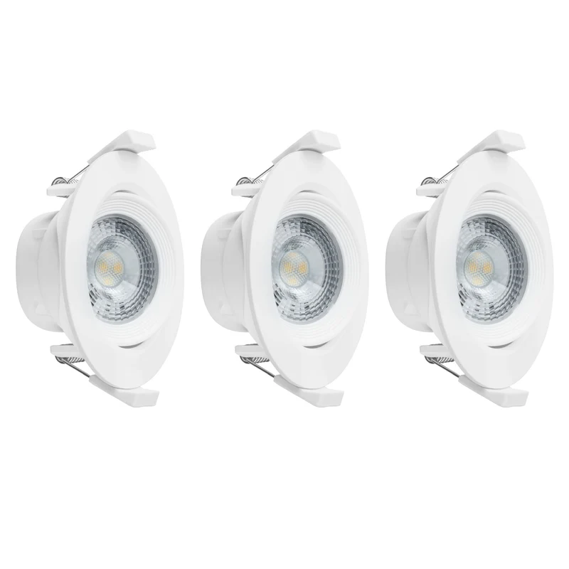 LED-Einbauspot 90 mm dimmbar 5 Watt warmweiß schwenkbar 3x - LED's Light