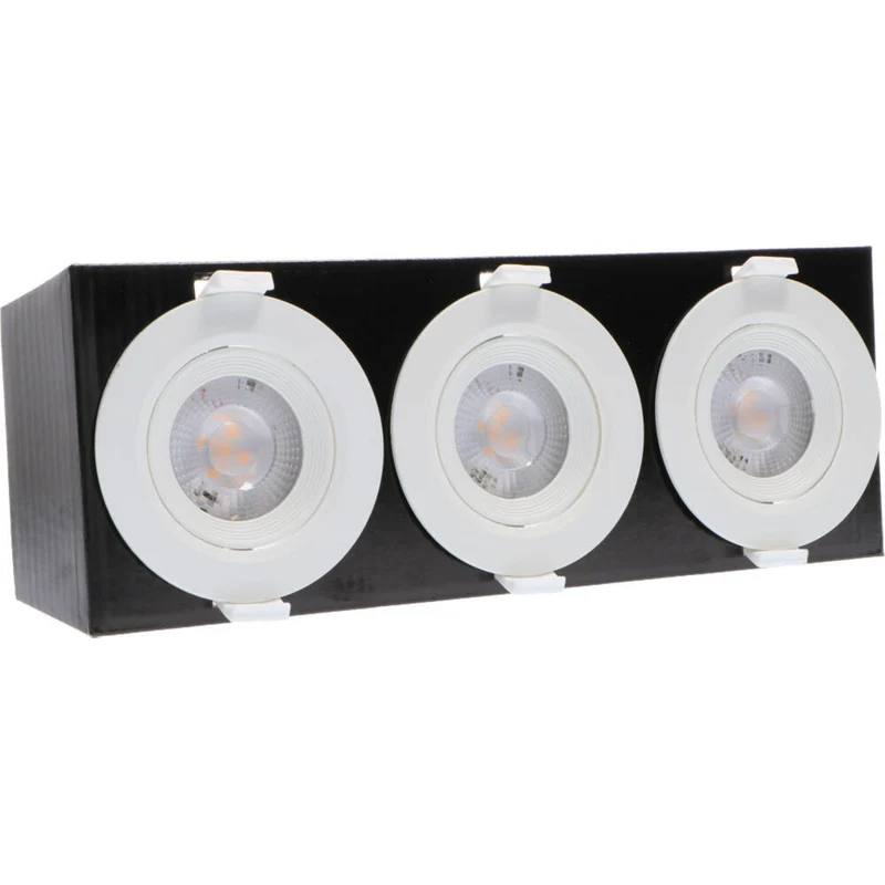 LED-Einbauspot 90 mm dimmbar 5 Watt warmweiß schwenkbar 3x - LED's Light