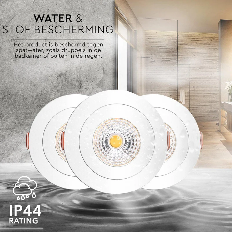 LED-Einbauspot 90 mm dimmbar 5 Watt warmweiß schwenkbar 3x - LED's Light