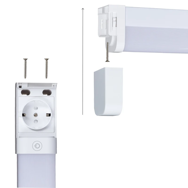 LED-Spiegelleuchte 15W dimmbar Steckdose 60cm CCT CRI90 IP44 - LED's Light