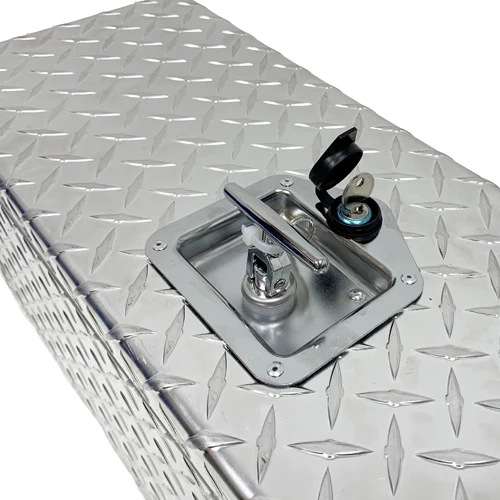 Riffelblech-Aufbewahrungsbox für Anhänger aus Aluminium / 660 x 230 x 235 mm