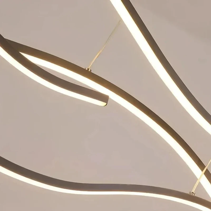 LED Pendelleuchte in Wellenform, modern und dimmbar, für Esszimmer