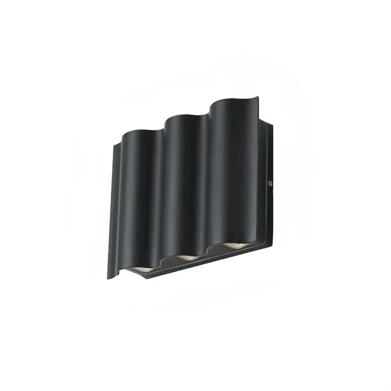 Moderne LED-Außenwandleuchte Up & Down in Schwarz – IP65