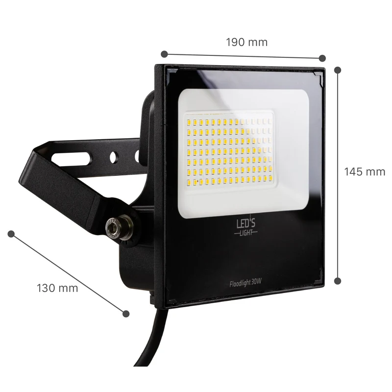 LED-Strahler 30W neutralweiß IP65 IK08 Schnellmontagebügel - LED's Light
