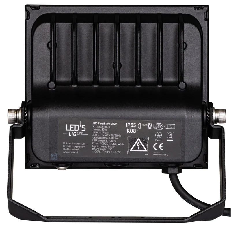 LED-Strahler 30W neutralweiß IP65 IK08 Schnellmontagebügel - LED's Light