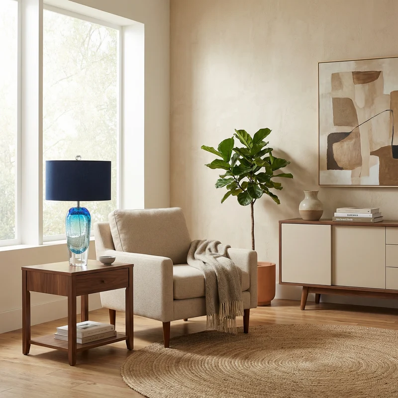 Farbige Lampe mit elegantem Design und gemütlicher Atmosphäre – Brezza