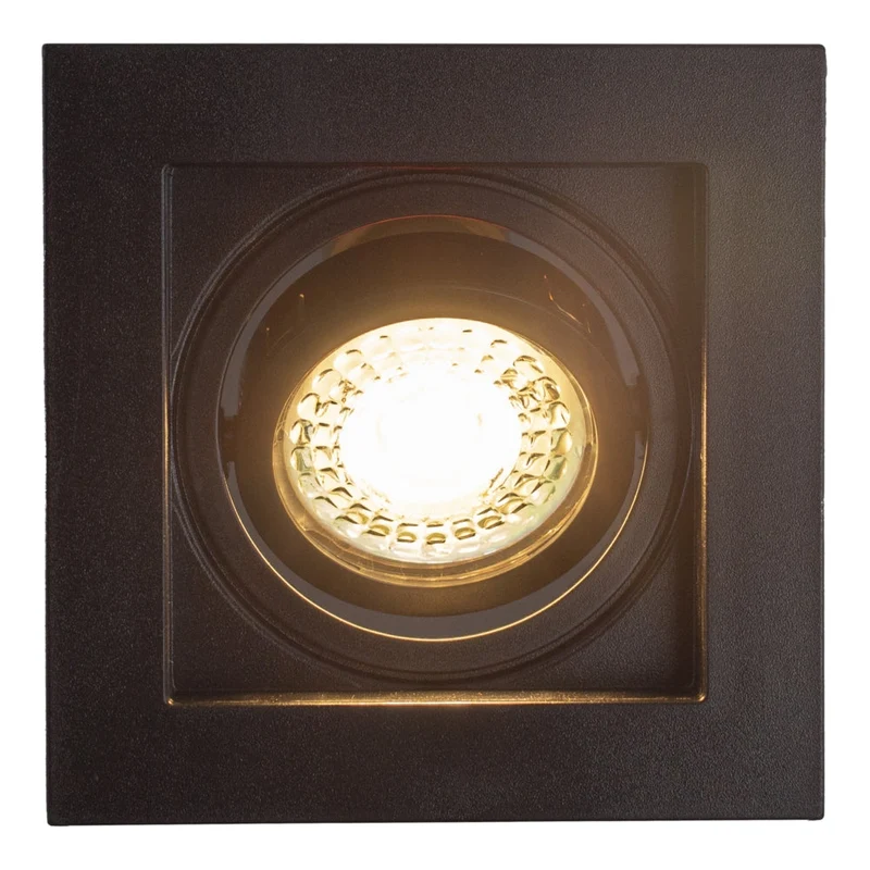 Quadratische Spotleuchte schwarz | Single | 95x95mm