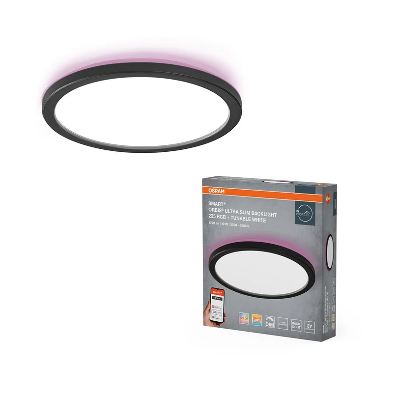 OSRAM SMART+ WiFi-Panelleuchte, black, 19W, 1790lm, 235mm