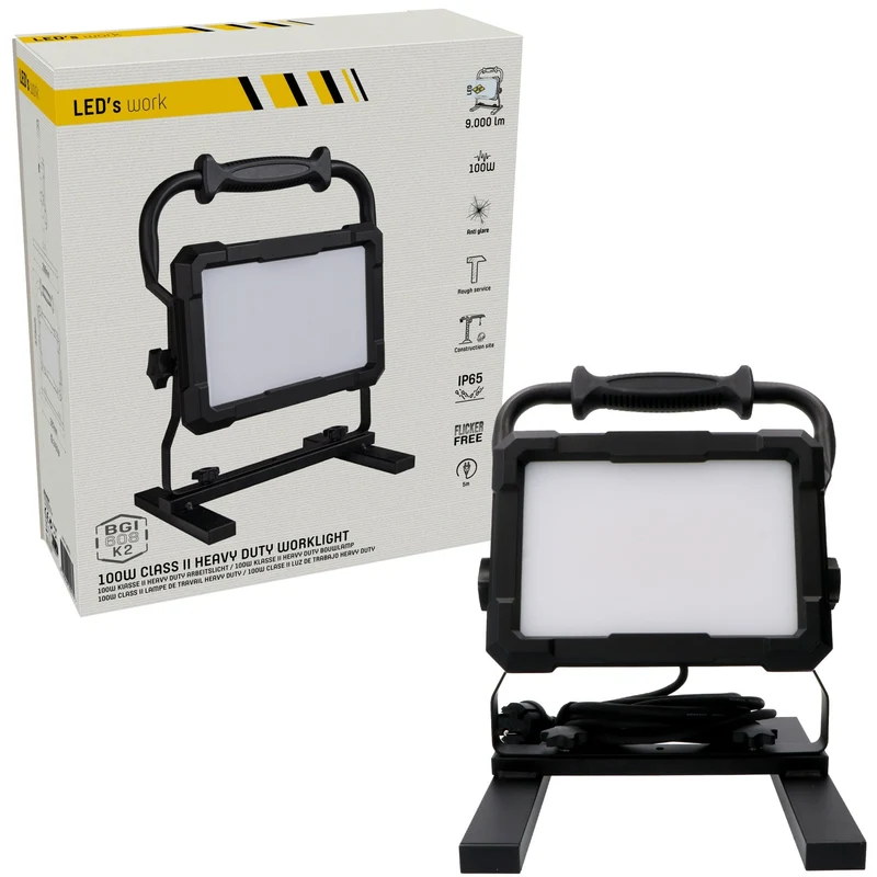 LED-Arbeitsstrahler IP65 100W 5m Zuleitung IK08 - LED's Light