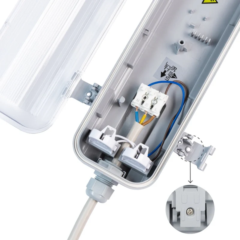 Feuchtraumleuchte mit LED-Röhren 60 cm 2x 9W neutralweiß IP65 - LED's Light
