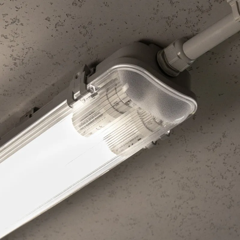 Feuchtraumleuchte mit LED-Röhren 60 cm 2x 9W neutralweiß IP65 - LED's Light