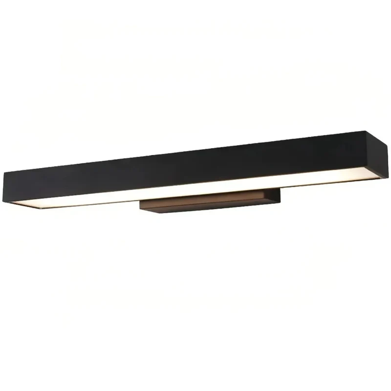 Moderne LED Außenwandleuchte mit Bewegungsmelder in Schwarz, IP65, 32–80 cm