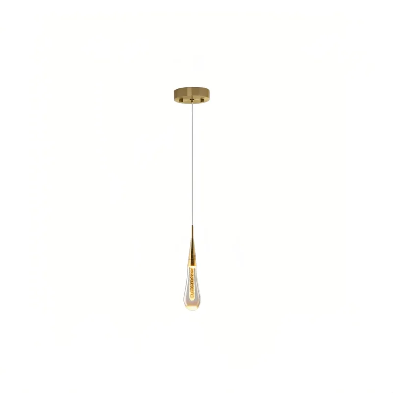 LED Kristall Pendelleuchte im Wassertropfen Design für das Schlafzimmer